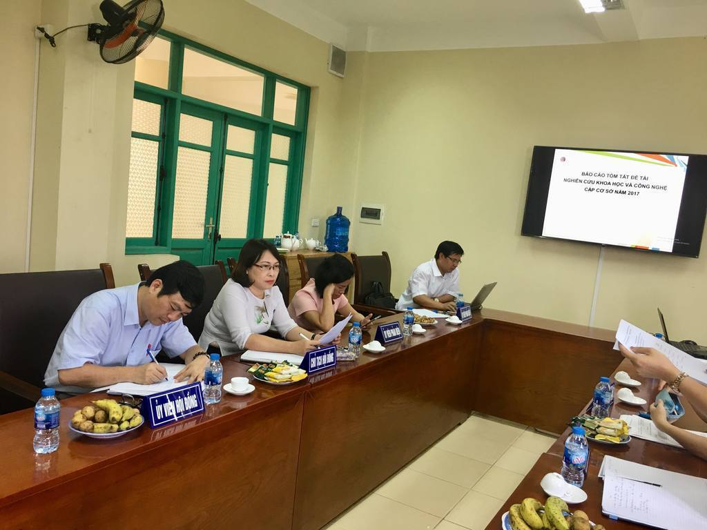 Nghiệm thu đề tài nghiên cứu khoa học và công nghệ cấp cơ sở năm 2017 của tác giả Nguyễn Thị Linh